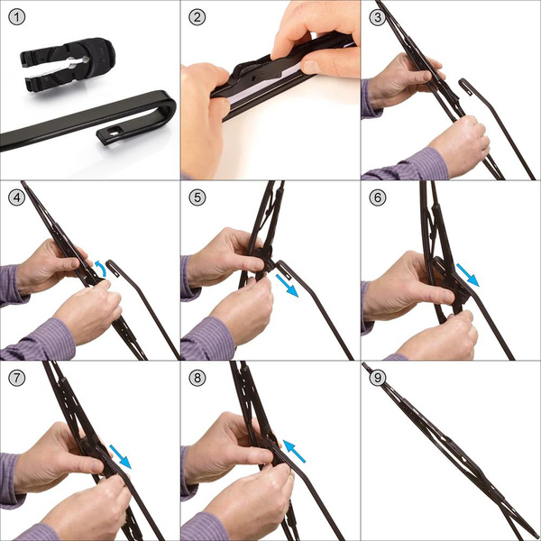 Balais d'essuie-glace de pare-brise adaptés pour Dacia Duster I SUV (10.2009-11.2014) - balais standard