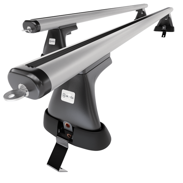 Barres de toit en aluminium adapté pour Skoda Octavia IV Liftback (2019-....) - Porte-Bagages de Voiture argent - toit normal