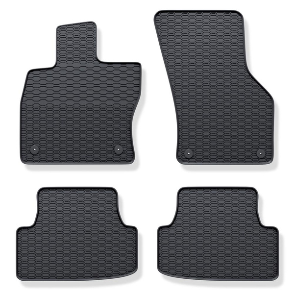 Tapis de sol en caoutchouc adapté pour Volkswagen Golf VIII Hayon, SW (2019-....) - tapis de voiture - noir - 4 pcs.