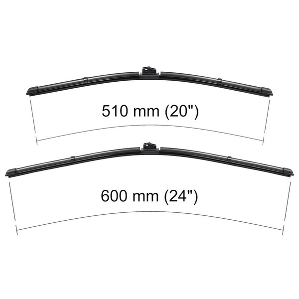 Balais d'essuie-glace de pare-brise adaptés pour Porsche Macan SUV (03.2014-....) - balais plat