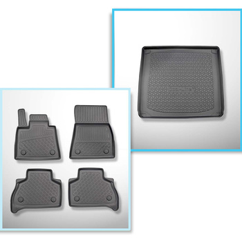 Kit tapis de coffre et tapis de voiture TPE PREMIUM pour: BMW X5 G05 SAV (11.2018-....) - 5 places; sans store électrique; sans 3ème rangée; aussi avec boîte hybride