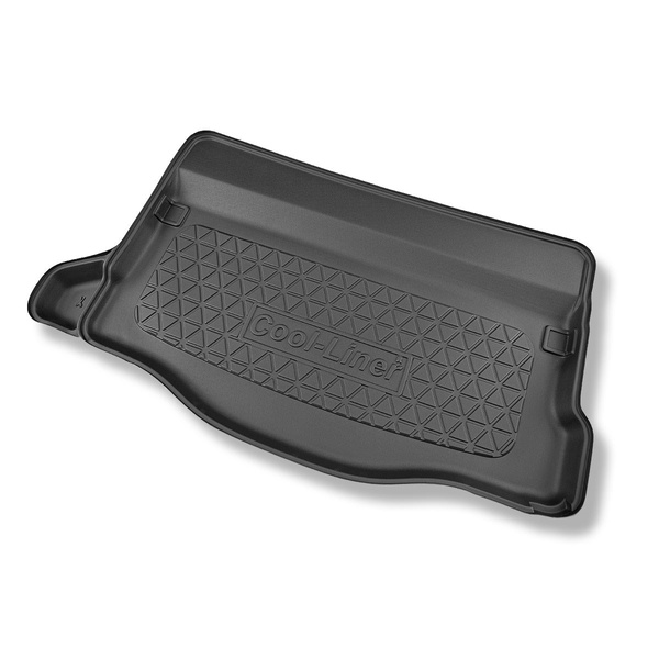 Tapis de coffre adapté pour Honda Jazz IV Hybrid e:HEV Hayon, Crosstar (06.2020-....) - bac de coffre - protection de coffre voiture - avec / sans caisson de graves; possibilité de couper la cavité gauche
