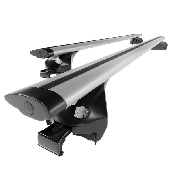 Barres de toit en aluminium adapté pour Mercedes-Benz EQA SUV (2021-....) - Porte-Bagages de Voiture argent - rails intégrés