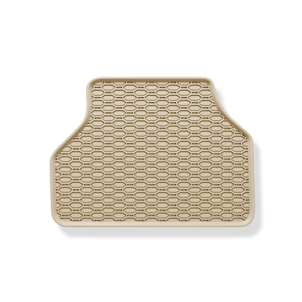 Tapis de sol en caoutchouc adapté pour BMW 5 E60, E61 (2003-2010) - tapis de voiture - beige
