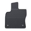 Tapis de sol en caoutchouc adapté pour Volkswagen Touran III Monospace (2015-....) - tapis de voiture - noir - 3 pcs.