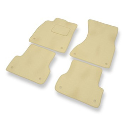 Tapis de Sol Velours adapté pour Audi A7 I 4G Sportback (2010-2017) - Premium tapis de voiture - beige