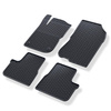 Tapis de sol en caoutchouc adapté pour Peugeot 208 Hayon (2012-2018) - tapis de voiture - noir - 4 pcs.