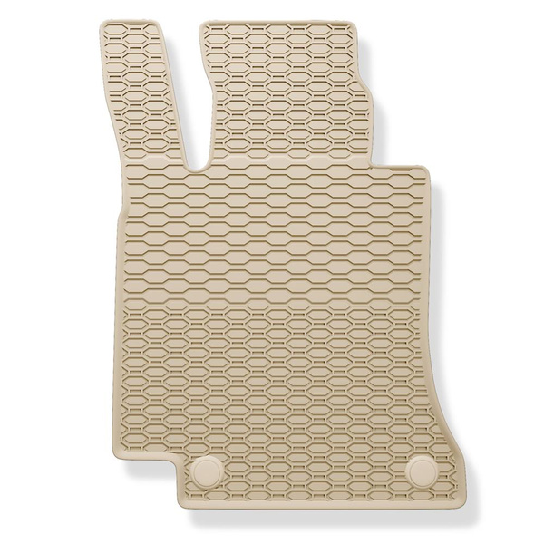 Tapis de sol en caoutchouc adapté pour Mercedes-Benz Classe C W205 (2013-2021) - tapis de voiture - beige