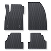 Tapis de sol en caoutchouc adapté pour Opel Mokka A (2012-2019) - tapis de voiture - noir