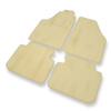 Tapis de Sol Velours adapté pour Lancia Musa Monospace (2004-2011) - Premium tapis de voiture - beige