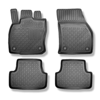 Tapis de sol en TPE adapté pour Seat Ateca SUV (09.2016-....) - tapis de voiture - noir