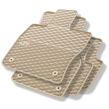 Tapis de sol en caoutchouc adapté pour Skoda Octavia IV (2019-....) - tapis de voiture - beige