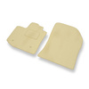 Tapis de Sol Velours adapté pour Dacia Lodgy Van (2012-....) - Premium tapis de voiture - beige