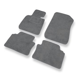 Tapis de Sol Velours adapté pour BMW 3 M3 IV E90 Berline (2007-2013) - Premium tapis de voiture - gris