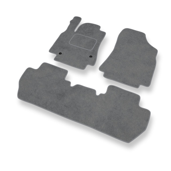 Tapis de Sol Velours adapté pour Citroen Berlingo II Van (2008-2018) - Premium tapis de voiture - gris