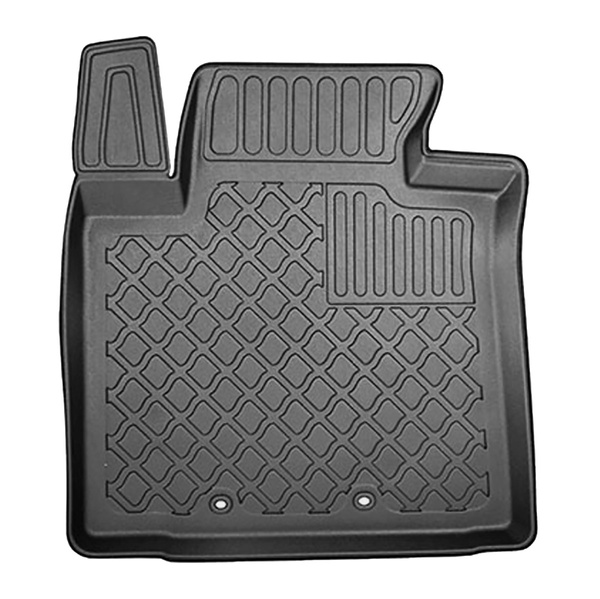 Tapis de sol en TPE adapté pour Kia Sorento II SUV (12.2015-10.2022) - 5 ou 7 sièges; sans la troisième rangée de sièges - tapis de voiture - noir