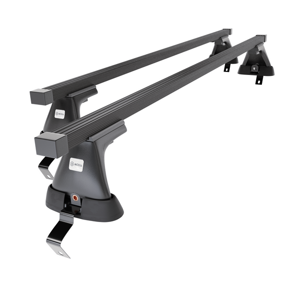 Barres de toit en acier adapté pour Renault Clio mk IV Hayon (2013-2019) - Porte-Bagages de Voiture noir - toit normal