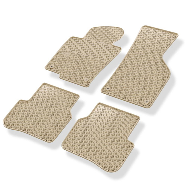Tapis de sol en caoutchouc adapté pour Volkswagen Passat CC (2008-2012) - tapis de voiture - beige