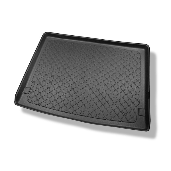 Tapis de coffre adapté pour Volkswagen Multivan T6 L2 Van (06.2015-2021) - bac de coffre - protection de coffre voiture - empattement long; derriere 3e rangée de sieges; taille du tapis 124 cm large x 100 cm long