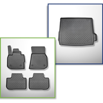 Kit tapis de coffre et tapis de voiture TPE pour: BMW iX3 G08 SUV (01.2021-....)