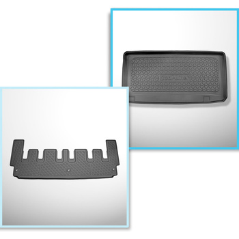 Kit tapis de coffre et tapis de voiture TPE pour: Ford Tourneo Custom Van (02.20