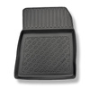 Tapis de sol en TPE adapté pour Renault Captur II SUV (01.2020-....) - aussi pour la version hybride - tapis de voiture - noir