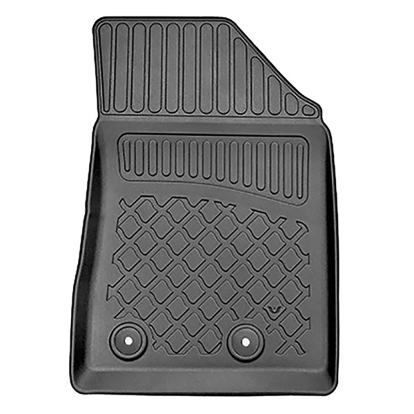Tapis de sol en TPE adapté pour Jeep Compass II SUV (08.2017-....) - non pour version Plug-in hybride - tapis de voiture - noir