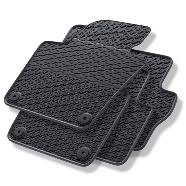 Tapis de sol en caoutchouc adapté pour Volkswagen Sharan II (2010-2022) - tapis de voiture - noir