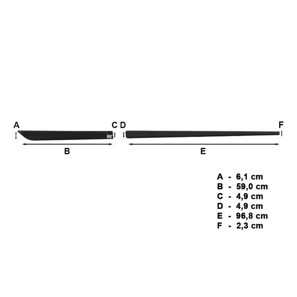 Plaques noires latérales de voiture Ssangyong XLV SUV (2017-....)