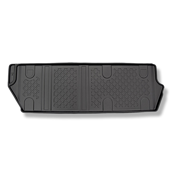 Tapis de sol en TPE adapté pour Mercedes-Benz Vito W447 Van (10.2014-....) - sièges non coulissants, fixés à des crochets; version Compact, Long et Extra Long - tapis de voiture - noir