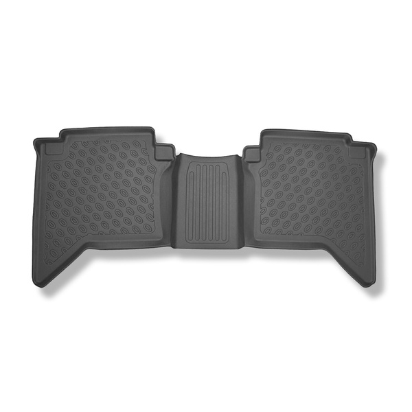 Tapis de sol en TPE adapté pour Toyota Hilux VII Pick-Up (12.2015-10.2022) - cabine double - tapis de voiture - noir