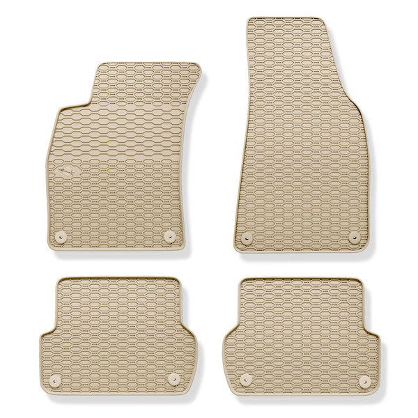 Tapis de sol en caoutchouc adapté pour Seat Exeo (2008-2013) - tapis de voiture - beige