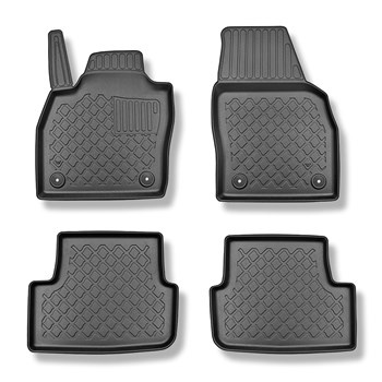 Tapis de sol en TPE adapté pour Seat Arona Crossover (11.2017-....) - tapis de voiture - noir