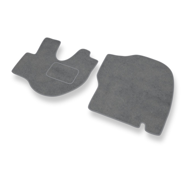 Tapis de Sol Velours adapté pour Hyundai H100 Van (1992-2006) - Premium tapis de voiture - gris