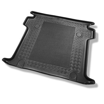 Tapis de coffre adapté pour Fiat Doblo II Kombi Maxi Break (2010-06.2022) - bac de coffre - protection de coffre voiture - 5 places; L2 (empattement long)