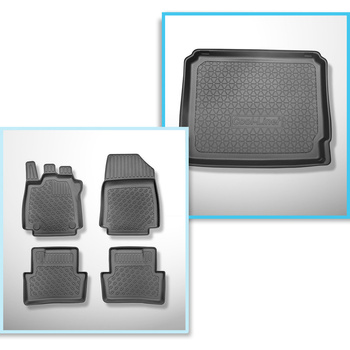 Kit tapis de coffre et tapis de voiture TPE pour: Renault Clio IV Estate (03.201