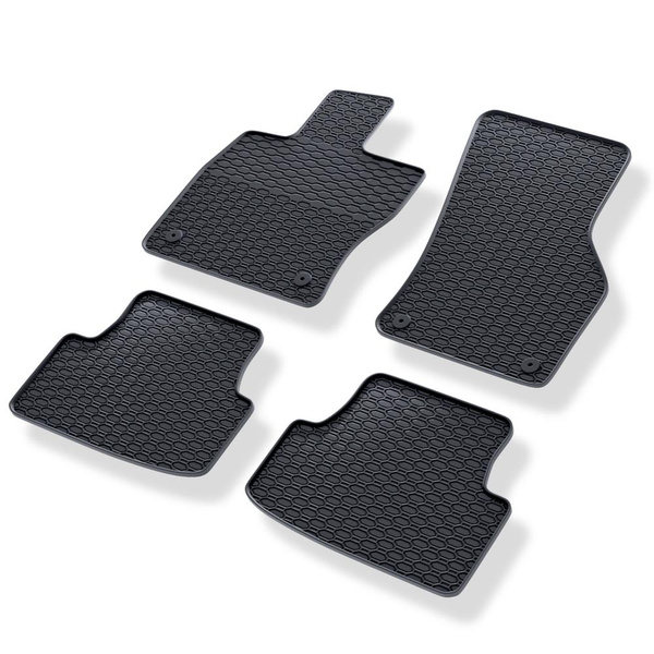 Tapis de sol en caoutchouc adapté pour Seat Leon III Hayon, Sportstourer (2013-2020) - tapis de voiture - noir - 4 pcs.
