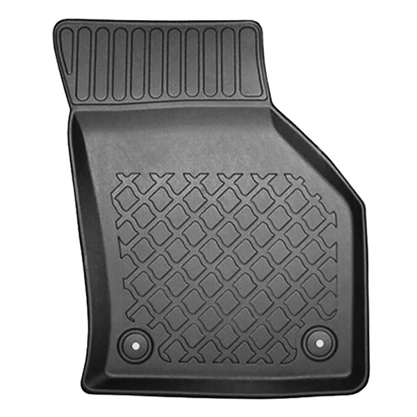 Kit tapis de coffre et tapis de voiture TPE pour: Volkswagen Golf VIII Hayon (12.2019-....) - coffre supérieur;plancher amovible au plus haut niveau;avec roue de secours complete / avec roue a usage temporaire ou kit de réparation;pas pour la version mHEV
