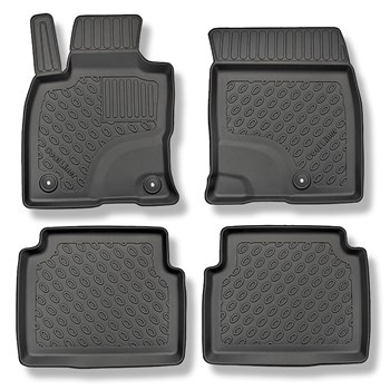 Tapis de sol en TPE adapté pour Ford Kuga III SUV (04.2020-....) - non pour version hybride - tapis de voiture - noir