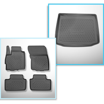 Kit tapis de coffre et tapis de voiture TPE pour: Mitsubishi ASX SUV (05.2010-12