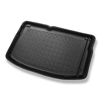 Tapis de coffre adapté pour Citroen DS3 Hayon (2009-03.2019) - bac de coffre - protection de coffre voiture - pour tous les modeles (avec roue de secours complete / avec roue a usage temporaire ou kit de réparation / avec et sans subwoofer)