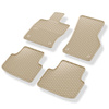 Tapis de sol en caoutchouc adapté pour Volkswagen Passat B8 (2014-2023) - tapis de voiture - beige