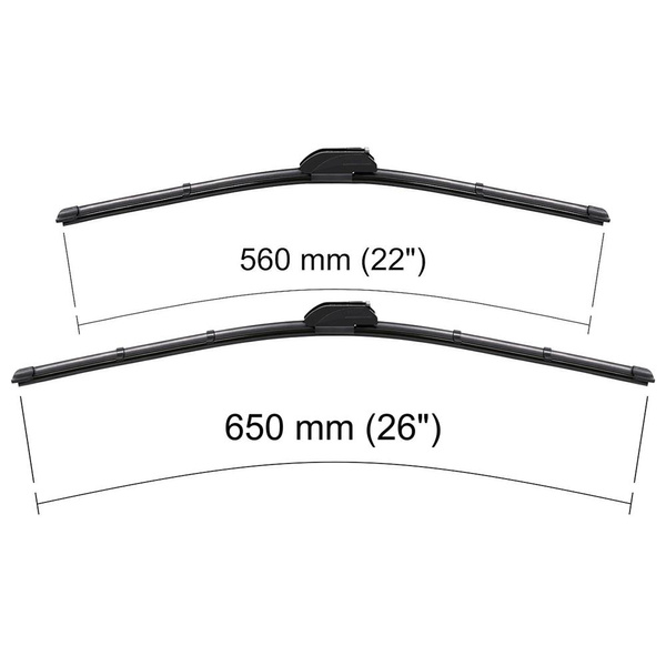 Balais d'essuie-glace de pare-brise adaptés pour Honda Civic IX Berline (09.2011-02.2017) - balais plat