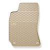 Tapis de sol en caoutchouc adapté pour Volkswagen Passat B5 (1996-2005) - tapis de voiture - beige