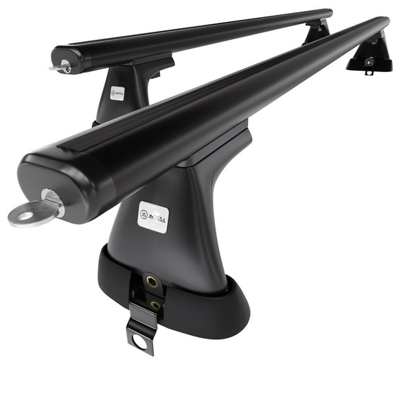 Barres de toit en aluminium adapté pour Mercedes-Benz Classe S W220 Berline (1999-2005) - Porte-Bagages de Voiture noir - toit normal