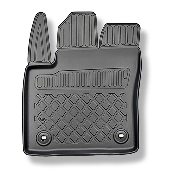 Tapis de sol en TPE adapté pour Toyota C-HR I, II SUV (01.2017-....) - non pour version Plug-in hybride - tapis de voiture - noir