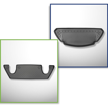 Kit tapis de coffre et tapis de voiture TPE pour: Tesla Model X SUV (10.2016-12.