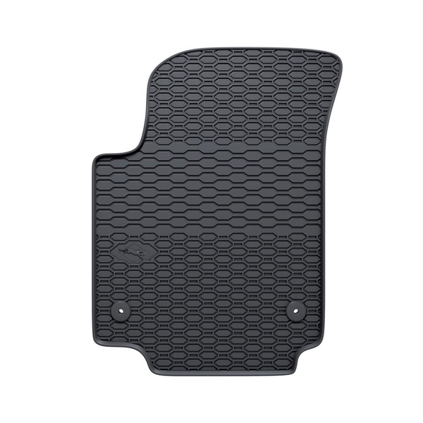 Tapis de sol en caoutchouc adapté pour Volkswagen up! Hayon (2011-2023) - tapis de voiture - noir - 2 pcs.