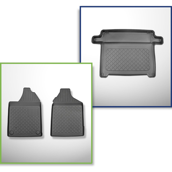 Kit tapis de coffre et tapis de voiture TPE pour: Aixam Coupe electric Coupé (02.2017-....)