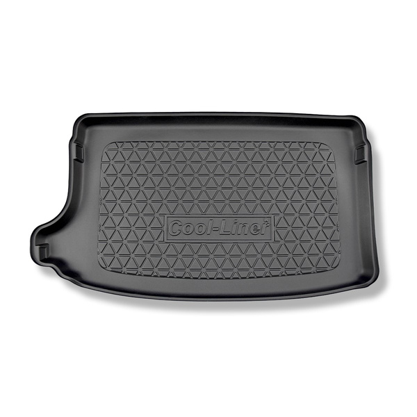 Tapis de coffre adapté pour Volkswagen T-Cross Crossover (04.2019-....) - bac de coffre - protection de coffre voiture - coffre supérieur; plancher amovible en la position la plus haute